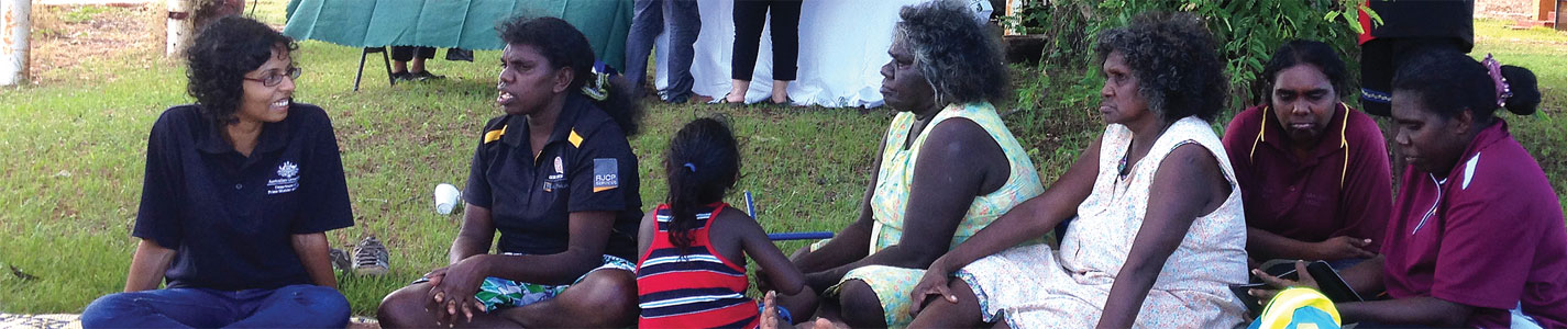 group of people sitting down